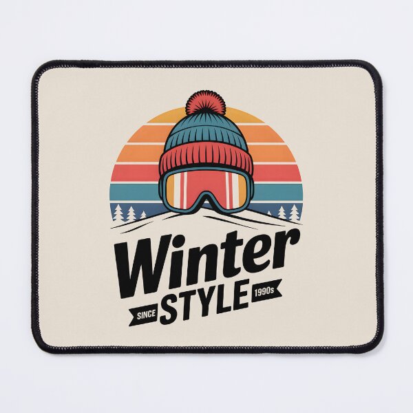 Item preview, Vintage Winter Style – Retro Ski & Beanie Design designed and sold by Jollys-ArtShop.
