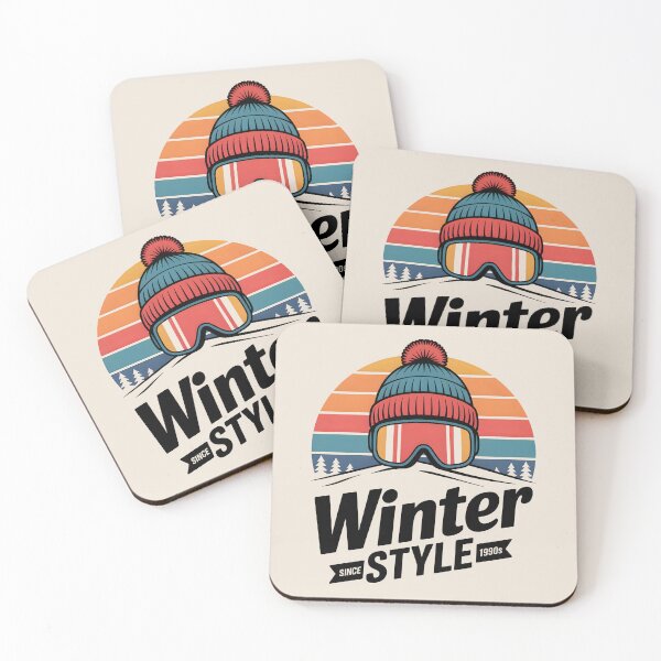 Item preview, Vintage Winter Style – Retro Ski & Beanie Design designed and sold by Jollys-ArtShop.