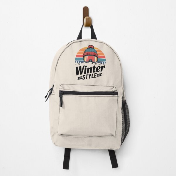 Item preview, Vintage Winter Style – Retro Ski & Beanie Design designed and sold by Jollys-ArtShop.