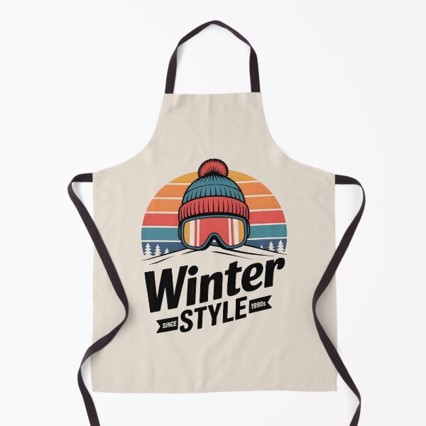 Item preview, Vintage Winter Style – Retro Ski & Beanie Design designed and sold by Jollys-ArtShop.