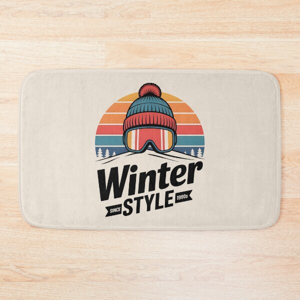Item preview, Vintage Winter Style – Retro Ski & Beanie Design designed and sold by Jollys-ArtShop.