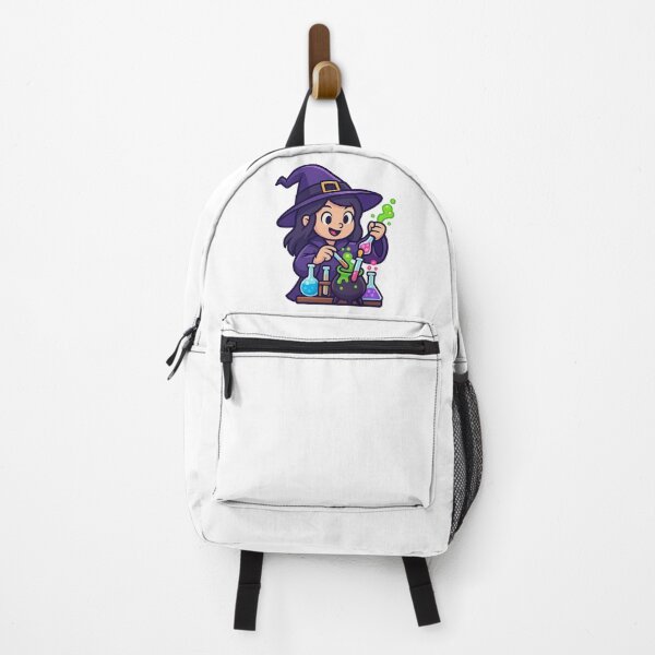 Item preview, Cute Witch Mixing Colorful Potions – Halloween Cartoon designed and sold by Everyday Motif.