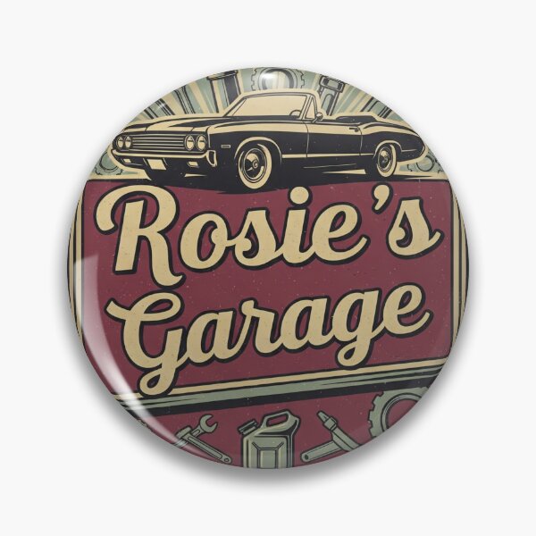 Item preview, Rosie's Garage | Retro Convertible Emblem designed and sold by RedDelaney.