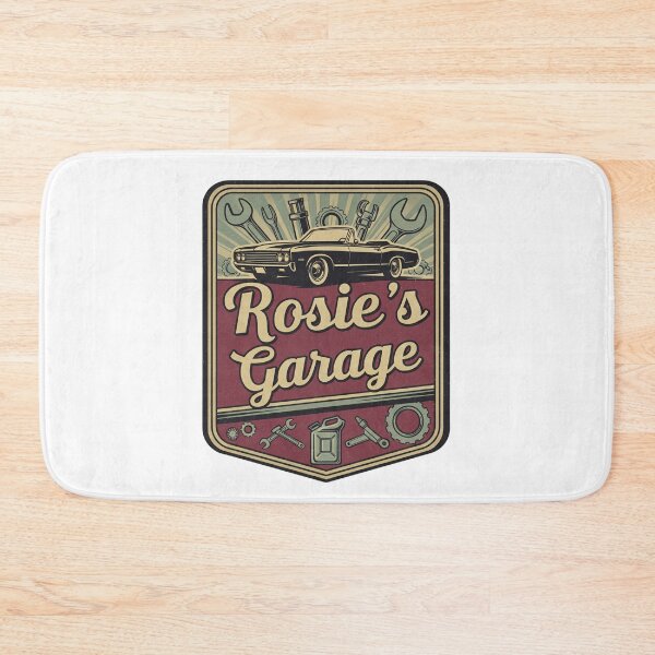 Item preview, Rosie's Garage | Retro Convertible Emblem designed and sold by RedDelaney.