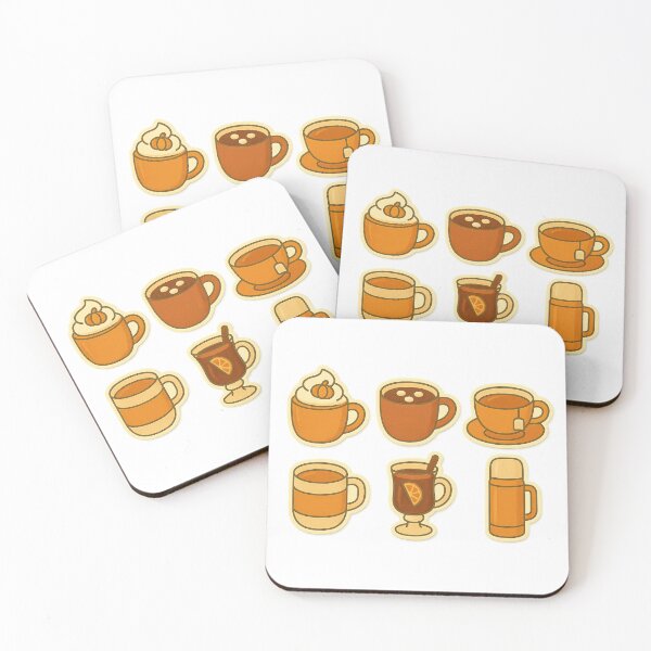 Item preview, Autumn drinks isolated png transparent set, includes warm beverage illustrations, AI generated designed and sold by dvoevnore.