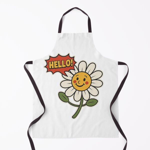 Item preview, Hello Daisy – Cute Retro Flower with Smiley Face designed and sold by VitalLifeForce.