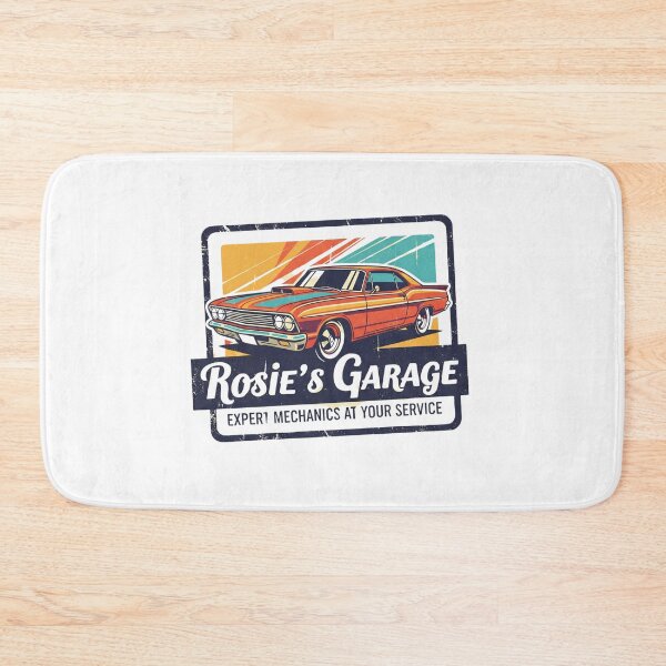Item preview, Rosie's Garage | Muscle Car Stripes designed and sold by RedDelaney.