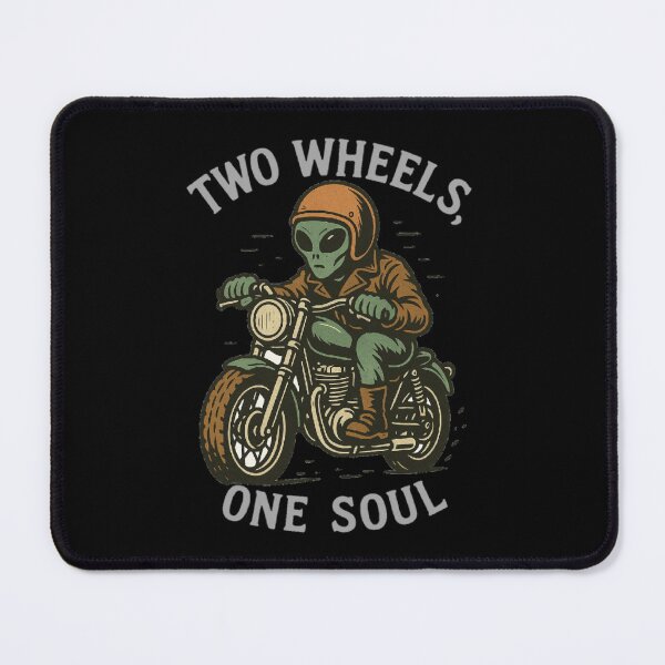 Item preview, Alien Riding Motorcycle – Vintage Sci-Fi Cosmic Adventure designed and sold by ALL ART .
