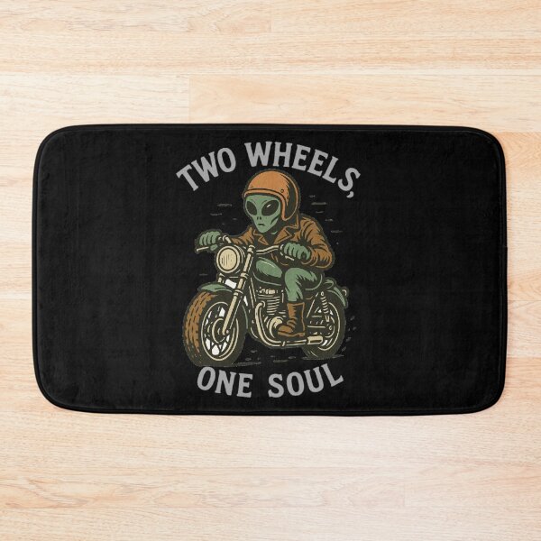 Item preview, Alien Riding Motorcycle – Vintage Sci-Fi Cosmic Adventure designed and sold by ALL ART .