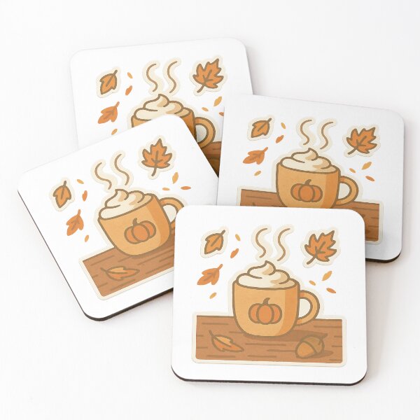 Item preview, Autumn-themed coffee cup on wooden surface with leaves and steam, isolated png, AI generated designed and sold by dvoevnore.