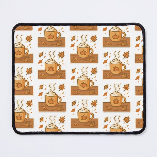 Item preview, Autumn-themed coffee cup on wooden surface with leaves and steam, isolated png, AI generated designed and sold by dvoevnore.