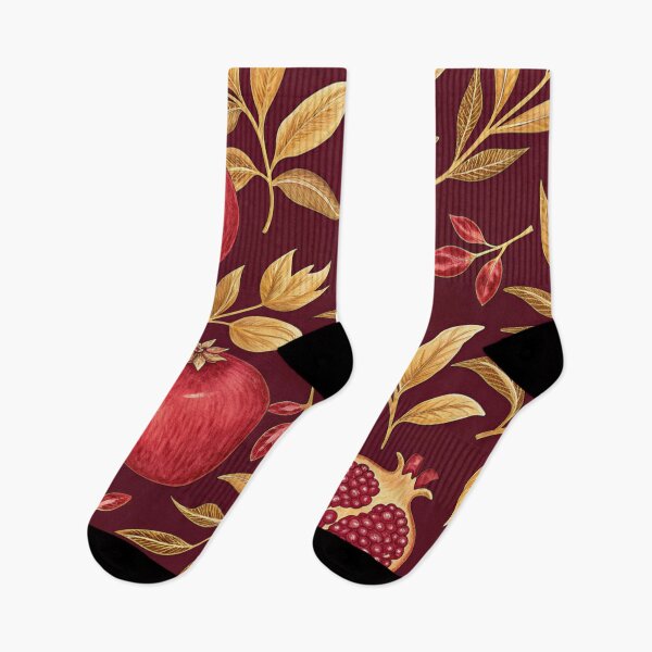 Item preview, Ripe pomegranates with golden leaves  designed and sold by Lucky 777.