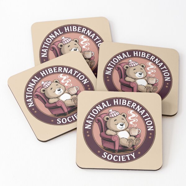 Item preview, National Hibernation Society – Funny Winter Bear Design designed and sold by Jollys-ArtShop.