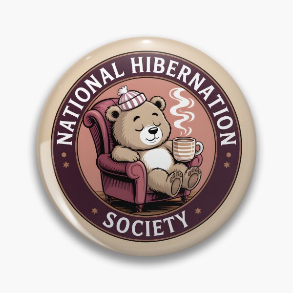 Item preview, National Hibernation Society – Funny Winter Bear Design designed and sold by Jollys-ArtShop.