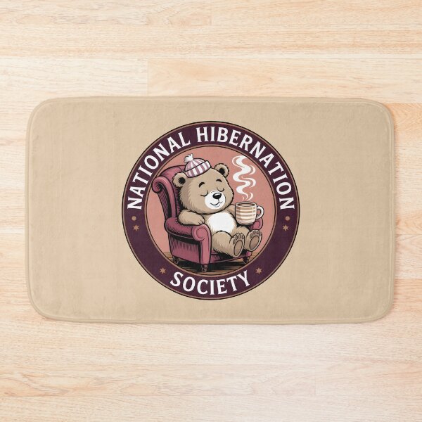 Item preview, National Hibernation Society – Funny Winter Bear Design designed and sold by Jollys-ArtShop.