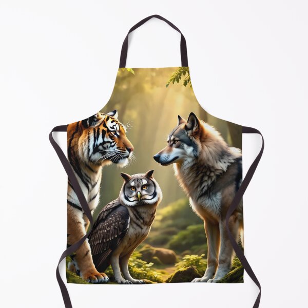 Item preview, Tiger, Owl, and Wolf in Forest designed and sold by TrendThreadsfor.