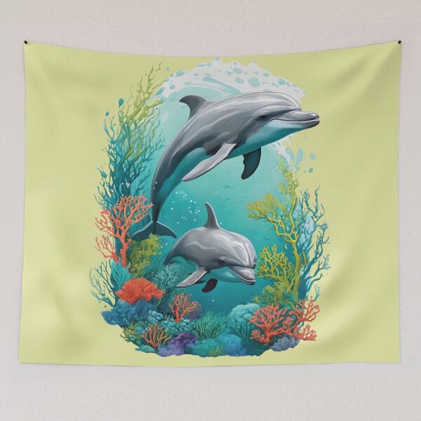 Item preview, Dolphins in Coral Reef designed and sold by Ciervo Primavera.