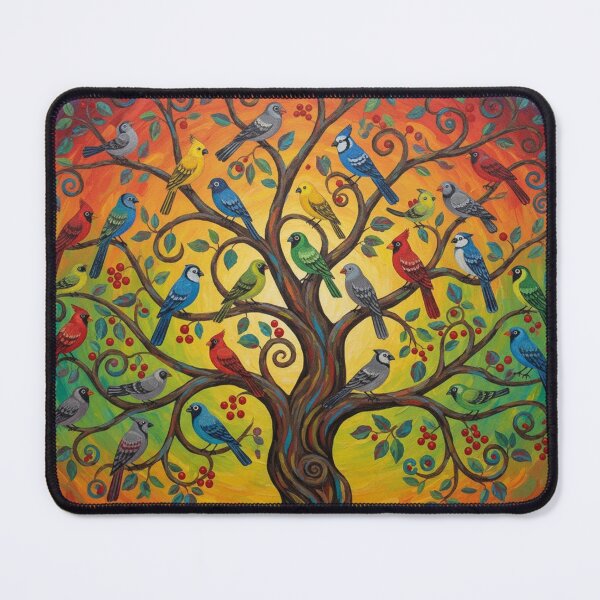 Item preview, Vibrant Tree of Colorful Birds designed and sold by LuisDesign02.