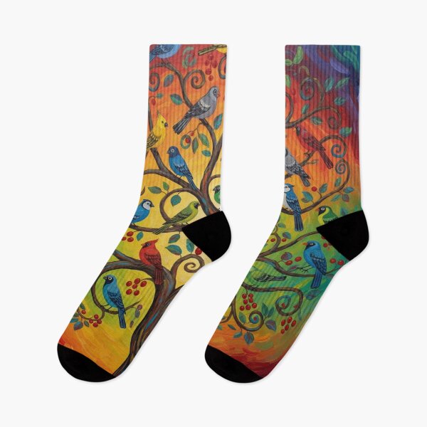 Item preview, Vibrant Tree of Colorful Birds designed and sold by LuisDesign02.