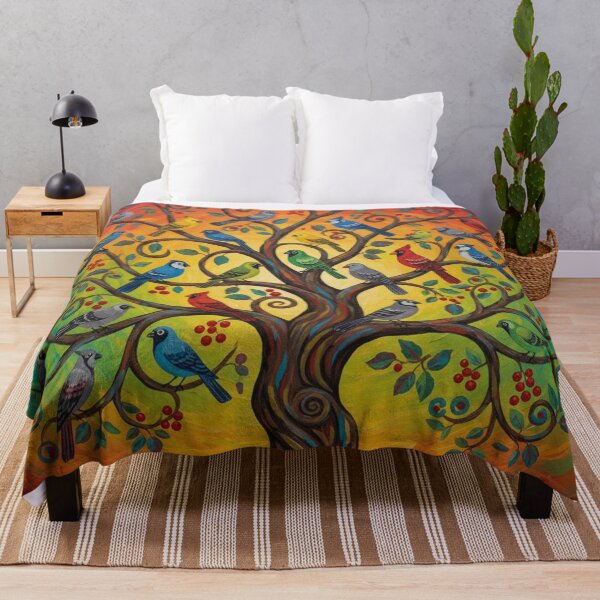 Item preview, Vibrant Tree of Colorful Birds designed and sold by LuisDesign02.