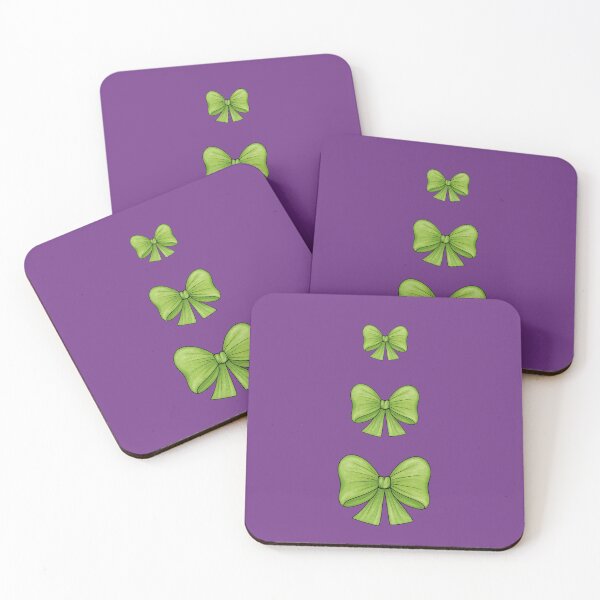 Item preview, Light green bows on a purple background designed and sold by Cherevan.