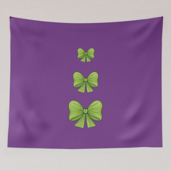 Item preview, Light green bows on a purple background designed and sold by Cherevan.