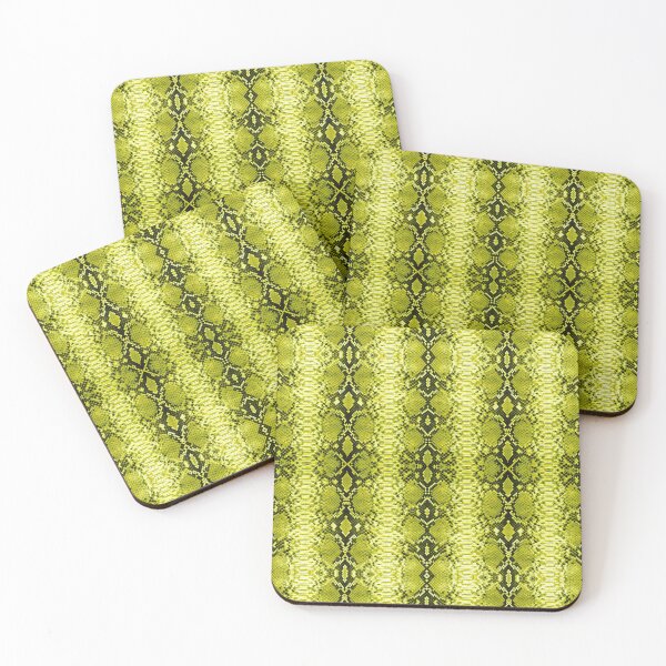 Item preview, Neon Green Python Snakeskin Pattern Rattlesnake Snake Print designed and sold by FemmePod.