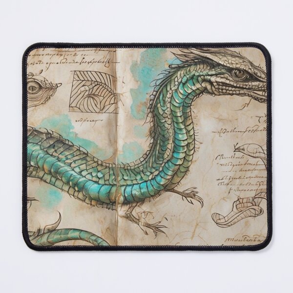 Item preview, Ancient Basilisk Study – Mythological Serpent Sketch designed and sold by Antik by Schulz.