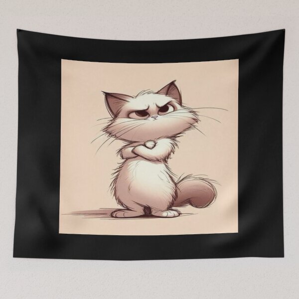 Item preview, Sulky Feline Sitting Pretty artwork  designed and sold by NivyasArtistry.