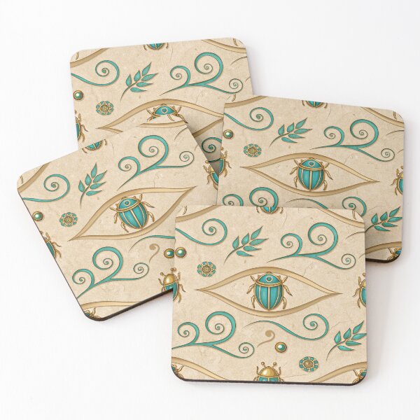 Item preview, Eye of Horus symbols with Egyptian scarabs . designed and sold by Lucky 777.