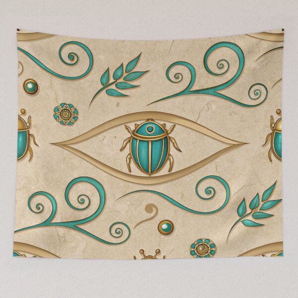 Item preview, Eye of Horus symbols with Egyptian scarabs . designed and sold by Lucky 777.