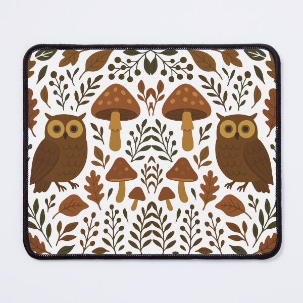 Item preview, Autumn Forest Pattern with Owls and Foliage designed and sold by DKunic.