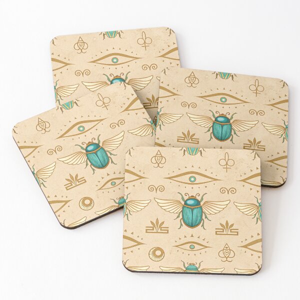 Item preview,  Eye of Horus symbols with Egyptian scarabs . designed and sold by Lucky 777.