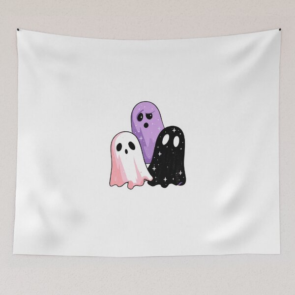 Item preview, Cute Pastel Ghost Sticker Trio – Kawaii Spooky Halloween Aesthetic designed and sold by Line Designs By Duck.