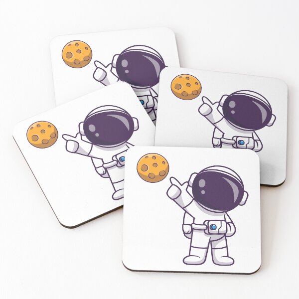 Item preview, Astronaut pointing at a moon cookie designed and sold by Aze99.