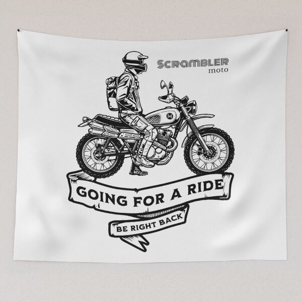 Item preview,  Scrambler Motorcycle  | Vintage Off-Road Art  designed and sold by monsalve-autos.