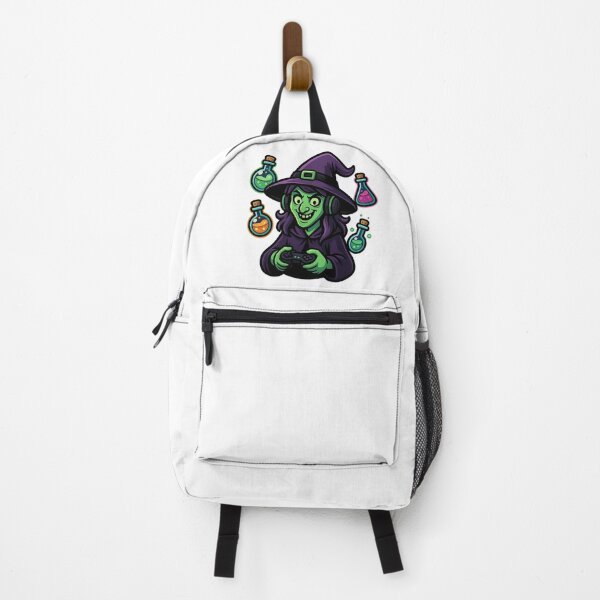 Item preview, Modern Witch Gamer with Headphones and Potions – Halloween Cartoon designed and sold by Everyday Motif.