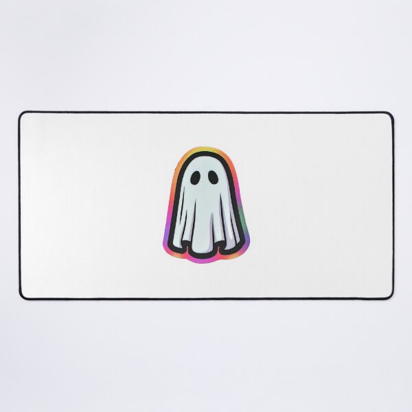 Item preview, Rainbow Ghost Sticker – Cute Classic Spooky Holographic Outline designed and sold by Line Designs By Duck.