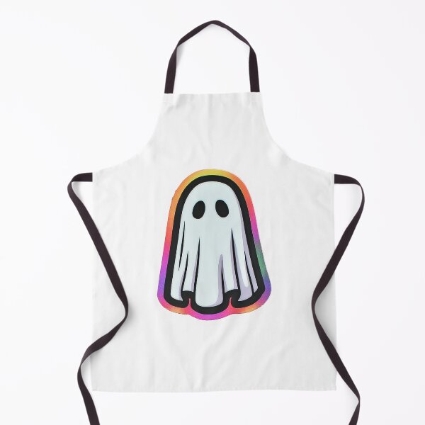 Item preview, Rainbow Ghost Sticker – Cute Classic Spooky Holographic Outline designed and sold by Line Designs By Duck.