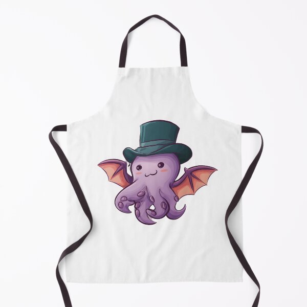 Item preview, Cute Octopus Monster Sticker – Kawaii Bat-Winged Cthulhu with Top Hat designed and sold by Line Designs By Duck.