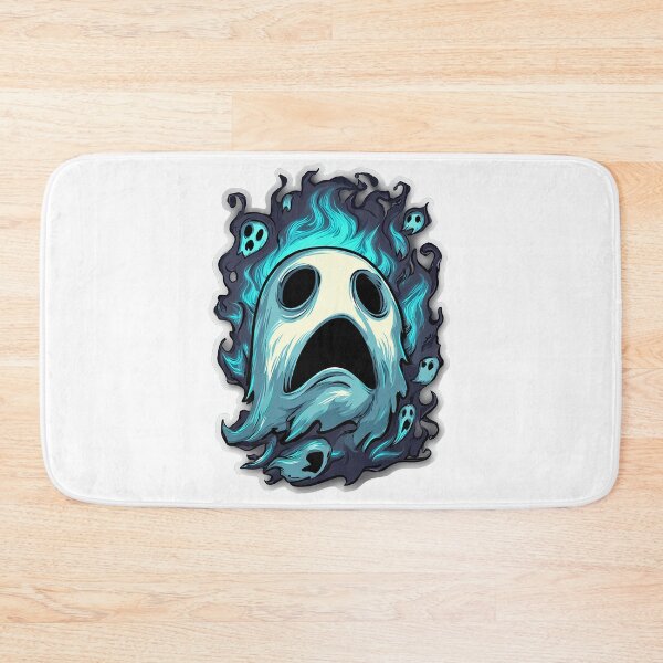 Item preview, Flaming Ghost Sticker – Creepy Blue Fire Haunted Spirit Design designed and sold by Line Designs By Duck.