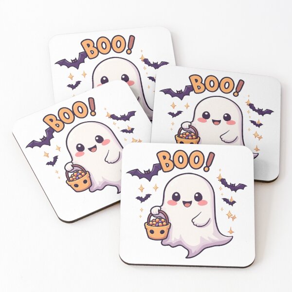 Item preview, Halloween with kawaii ghost text "Boo" and  candy designed and sold by Nimkaew.