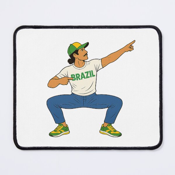 Item preview, Brazil Retro Comic Style – Cheerful Man in Pose with Brazil T-Shirt designed and sold by VitalLifeForce.