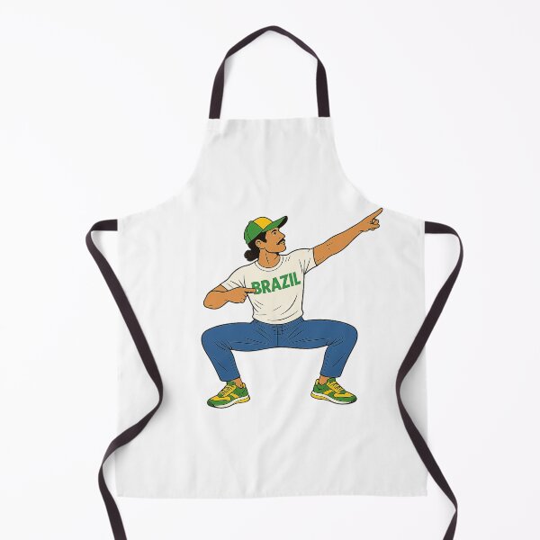 Item preview, Brazil Retro Comic Style – Cheerful Man in Pose with Brazil T-Shirt designed and sold by VitalLifeForce.