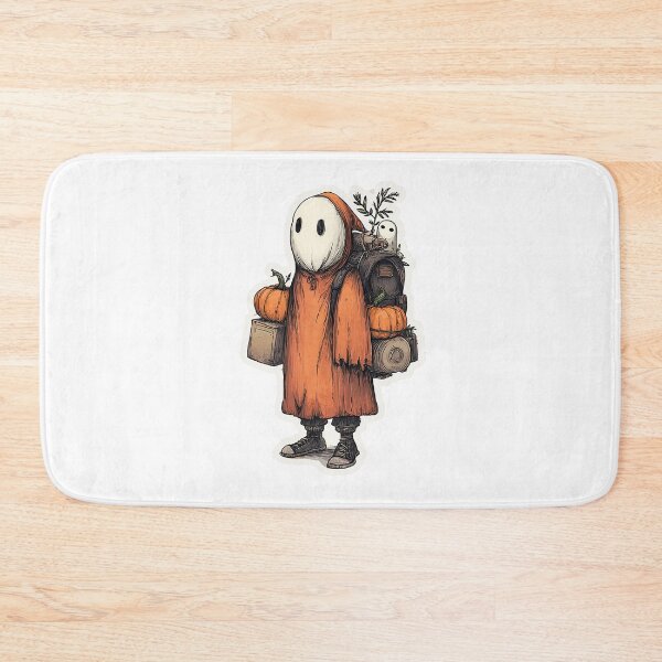 Item preview, Autumn Ghost Traveler Sticker – Cozy Pumpkin Harvest Halloween Aesthetic designed and sold by Line Designs By Duck.
