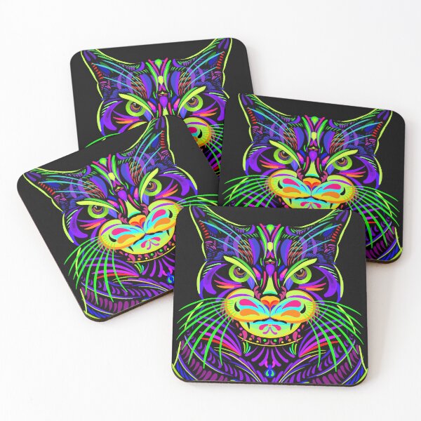 Item preview, Psychedelic Cat designed and sold by visionarywrkshp.