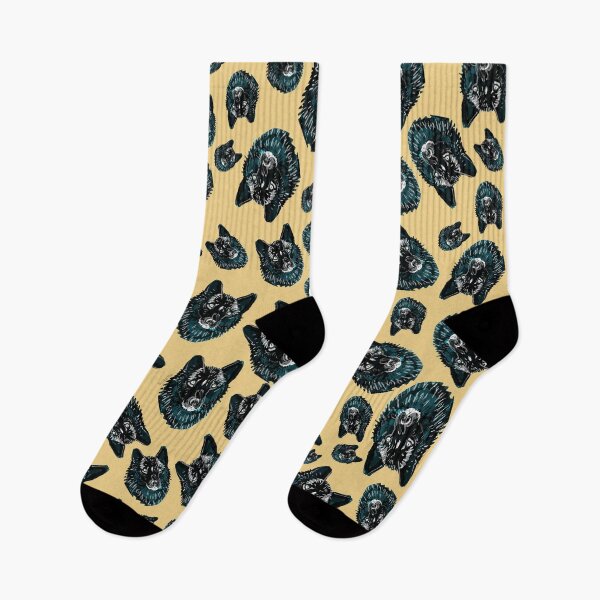 Item preview, Totem Romeo the wolf pattern in light Yellow designed and sold by belettelepink.