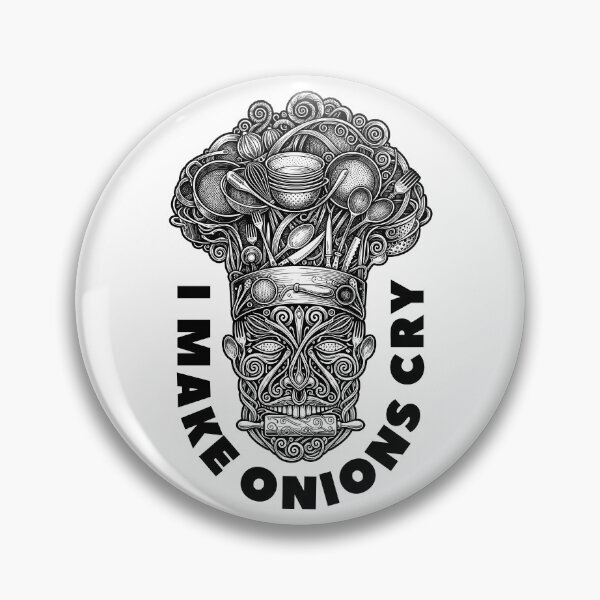 Item preview, Funny Chef I Make Onions Cry Tribal Cook Head Totem Cooking designed and sold by GrandeDuc.