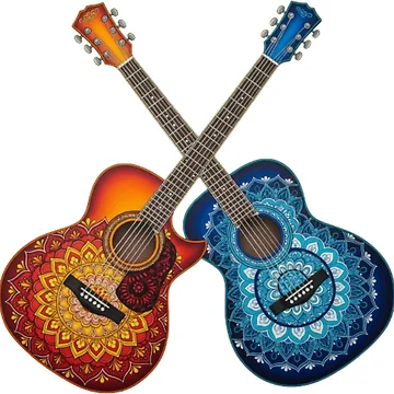 Artwork thumbnail, Beautiful guitar pattern by PP&RAINBOW SHOP
