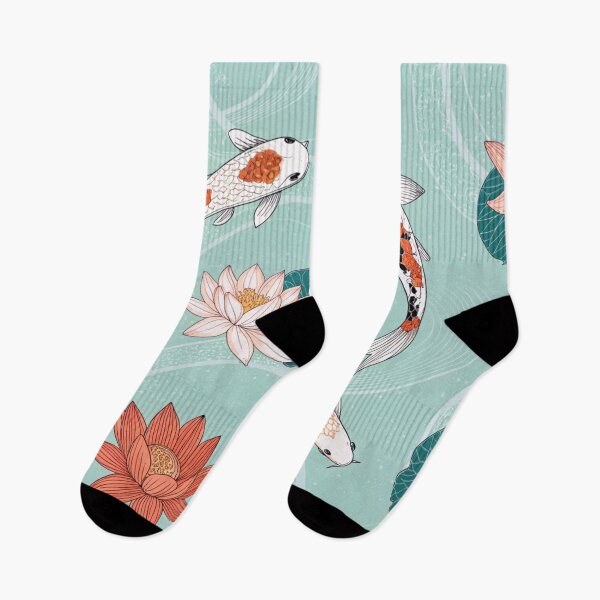 Item preview, Koi fish swimming around lotus flowers ,represent good fortune designed and sold by Lucky 777.